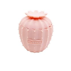 ZCJHE Creative Silicone Butter Jar Cheese Storage Jar, Fairy Sphere Restaurant Cheese Box Home Kitchen Cashier Box Butter Box(Pink)