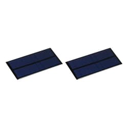 MECCANIXITY Mini Solar Panel Cell 5V 200mA 1W 130mm x 60mm for DIY Electric Power Project Pack of 2