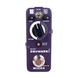 MOOER Micro Drummer II Guitar Drummer Pedal Drum Machine Effect with FILL Function, 48 Drum Grooves, and 6 Music Style Per 8 Different Rythem, With EQ, Tap Tempo for Electric Guitar