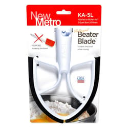 New Metro Design KA-5LBK Plastic Beater Blade, works w/most KitchenAid 5 Qt Bowl-Lift Mixers, Black