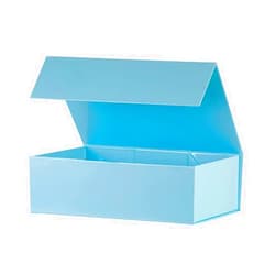 OBMMIRAO Upgrade 1 Pcs Blue 13x9x4 Inch Hard Large Gift Box with Lid, Foldable Magnetic Gift Boxes,Groomsman Box Bridesmaid Proposal Box, Reusable Gift Boxes for Clothes