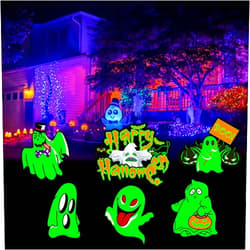 Feir Halloween Yard Signs- 6 Pieces Glow in The Dark Cute Ghost Decorations with Stakes, Perfect for Outdoor Halloween Yard Display