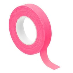 PATIKIL 0.6 inch x 33 feet Neon Gaffer Cloth Tape, 1 Roll Fluorescent Adhesive Tape UV Black Light Glow Tape for UV Party, Pink