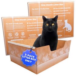 Kitty Poo Club Leakproof Disposable 2-Pack Cat Litter Box Only - Made in The USA | Unmatched Odor Control | Recyclable — Kitty Poo Club