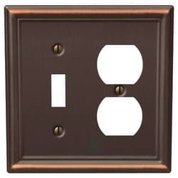 Amerelle 149TDDB Chelsea Wallplate, 1 Toggle/1 Duplex, Aged Bronze