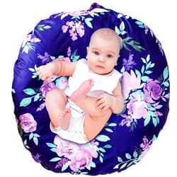 TANOFAR Flower Newborn Lounger Cover, Lounger Cover Purple, Lounger Cover Girl, Reusable Lounger Removable Slipcover for Newborn, Snugly Fit Baby Infant Lounger, Purple Floral（Lounger Not Include）