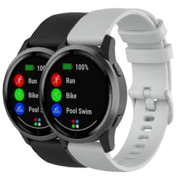Nacorulu Band Compatible With Garmin vivoactive 4 Bands,22mm Soft Silicone Replacement Band for Garmin Venu 3 / Galaxy Watch 3 45MM / Gear S3 Classic Frontier (2Pack)