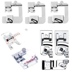 Stormshopping 8PCS Sewing Presser Foot Kit Includes 6 Rolled Hem Presser Foot, Bias Tape Binder Foot and Adjustable Guide Presser Foot for Most Low Shank Snap-On Singer, Brother, Babylock, Janome Sewing Machines