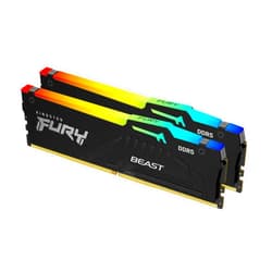 Kingston FURY Beast RGB 64GB 5600MT/s DDR5 CL40 DIMM Desktop Memory (Kit of 2) | Intel XMP 3.0 | Infrared Sync Technology | Overclocking Stability | KF556C40BBAK2-64