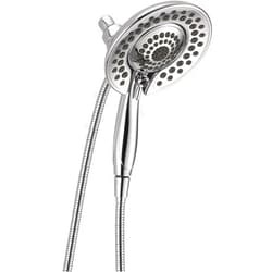 Delta Faucet 5-Spray In2ition 2-in-1 Dual Shower Head with HandHeld Spray, Chrome Hand Held Shower Head with Hose, Handheld Shower Heads, 2.5 GPM Shower Head, Chrome 58569-25-PK