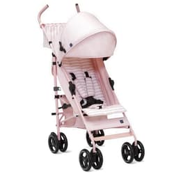 Delta Children babyGap Classic Stroller - Lightweight Stroller with Recline, Compact Fold & Removable Parent Organizer - Made with Sustainable Materials, Pink Stripes