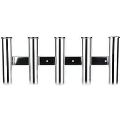 Geeyae Stainless Steel Fishing Rod Holder 5 Tube for Marine Boat Yacht, 5 Linked Fishing Rod Rack