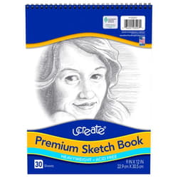 UCREATE Premium Sketch Book, Heavyweight, 9