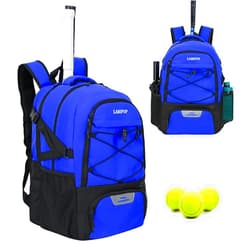 LARIPOP Multifunctional Sports Bag-Tennis Bag with Separate Shoe Compartment Stores Essentials with Tennis Rackets,as Basketball,Soccer,Cricket,Pickleball