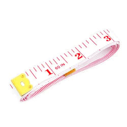 GDMINLO Tape Measure Double Scale Body Sewing Soft Flexible Tailor Craft Vinyl Ruler for Weight Loss Medical Body Measurement, Has Centimetre Scale on Reverse Side 60-inch（Red on White）