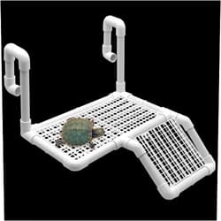 Fhiny Hanging Turtle Basking Platform, Plastic Turtle Dock Basking Area Reptile Floating Dock Climbing Ramp for Aquatic Turtles Tortoise Tank Accessories Decor for Lizard Gecko Hermit Crab