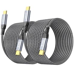 LDLrui [10FT 2-Pack] USB C Cable, USB 3.2 Gen 2x2, 4K HDR Video Output, 100W Fast Charging, 20Gbps Cord for Dell Type-C Monitors, USB C Portable Screens, Meta/Oculus Quest, iPhone 15, MacBook, Webcam