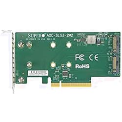 Supermicro AOC-SLG3-2M2 PCIe Add-On Card for up to Two NVMe SSDs