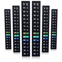 Zonon 24 Pieces Stick on Thermometer Strip for Brewing Fermenting Temperature Sticker Decal Crystal Adhesive 46-93 °f (8-34 °c) Digital Display Sticker for Wine Beer Aquariums
