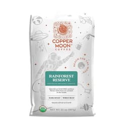 Copper Moon Dark Roast Whole Bean Coffee, Rainforest Reserve Organic Blend, 2 Lb