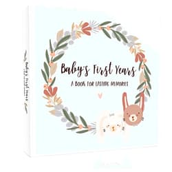 ZICOTO Keepsake Baby Memory Book for Boys and Girls – Timeless First 5 Year Gender Neutral Journal Scrapbook or Photo Album - A Milestone to Record Every Event from Birth Age