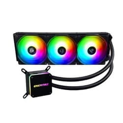ENERMAX LIQMAX III 360 ARGB AIO CPU Liquid Cooler, 3X 120mm ARGB PWM Fan, Dual-Chamber Pump, Shunt-Channel Technology, RGB Control Box Included, for Intel LGA1700, 1200, AMD AM5, AM4 Sockets - Black