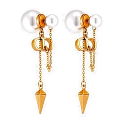 OQHAIR Earrings Lady's Earrings Letter CD Niche Design Fashion Earrings Earring Big Pearl Earrings Women's Long Tassel Retro Ear Jewelry Unique Earrings