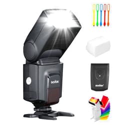Godox TT560II Wireless 433MHz GN38 Camera Flash Speedlite Light with Built-in Receiver with RT Transmitter Compatible for Canon Nikon Sony Olympus Pentax Fuji DSLR Cameras with Standard Hot Shoe