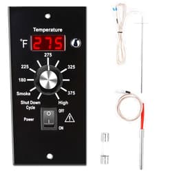 WADEO Digital Thermostat Controller Kit Replacement Part for Traeger Wood Pellet Grills, Thermostat Controller Board with RTD Temperature Probe Sensor and Hot Rod Ignitor