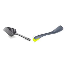 Joseph Joseph Scoop Plus Colander, Spoon Drainer/Strainer + Uni-tool 5-in-1 Silicone Kitchen Utensil