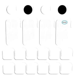 Molufeibe 20PCS Tens Unit Electrode Pads, Multiple Sizes Electrodes for TENS Unit, Compatible with TENS 7000/ AUVON Tens Unit/Nicwell Care Tens, Reusable and Latex-Free Replacement Pads Set for Tens Machine