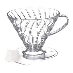 Hario V60 Plastic Coffee Dripper, Size 01, Clear