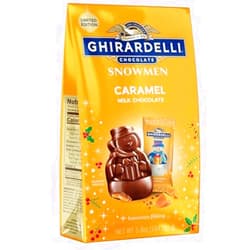 GHIRARDELLI Milk Chocolate Caramel Snowmen, 5.8 Oz Bag