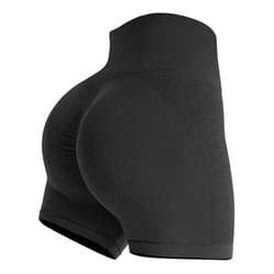 Buauty Gym Shorts Women, Seamless Yoga Workout Shorts, High-Waisted 3.6'' Scrunch Butt Booty Lifting Athletic Running Shorts