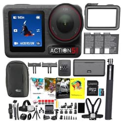 DJI Osmo Action 5 Pro Adventure Combo Bundle with 128GB MicroSDXC Card, Camera Case, 4 Photo Software Bundle and 50-in-1 Action Cam Accessory Set (5 Items)