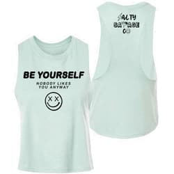 Salty Savage Unisex Be Yourself Nobody Likes You Anyway Flowy Crop Tank