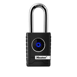 Master Lock Black Outdoor Bluetooth Smart Padlock with Keypad, Smart Locks for Tools, Gates, Sheds, 2-7/32 inches Wide, 4401LHEC