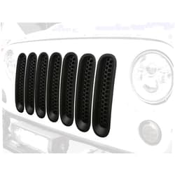 Hooke Road for Jeep Wrangler JK Grill Inserts, Matte Black Front Mesh Grille Cover Guard Clip-in for Jeep JK Wrangler & Wrangler Unlimited 2007-2018 Accessories