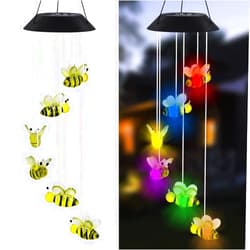MorTime LED Solar Bee Wind Chime, 25