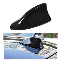 Moly Magnolia Shark Fin Antenna Cover for Car, Automotive Top Roof Aerials AM/FM Radio Signal Base, Vehicle Shark Fin Shape Cover with Adhesive Tape, Car Accessories Universal for Most Sedan, SUV, Van (Black)