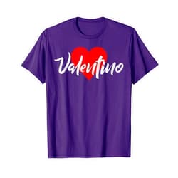 Cool Nombre Personalizado Amor Corazón Tees Amo a Valentino Primer Nombre Yo Corazón T-Shirt