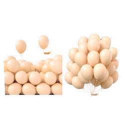 PartyWoo Apricot Balloons 50 pcs 5 inch and Apricot Balloons 50 pcs 12 inch