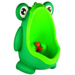 FORYEE Cute Frog Potty Training Urinal for Boys with Funny Aiming Target - Green