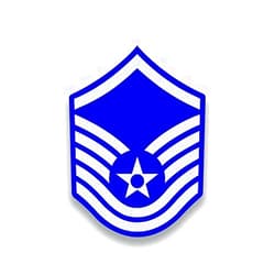 DHDM Designs USAF E7 Msgt Master Sergeant Air Force 5-Inch Rank 2-Pack Premium Quality Vinyl Decal Stickers | Laminated with UV Protective Laminate | PD3029