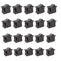 DIYhz 20 Pcs Environmental Protection Boat Rocker Switch AC 3A/250V 6A/125V 2 Solder Lug SPST On/Off 2 Pin Mini Boat Rocker Switch for Electrical Products