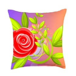 abeeha Rasheed Rose Inspired Design Throw Pillow, 18x18, Multicolor