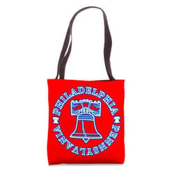 Philadelphia Liberty Bell at VintagePhilly Designs Philly Liberty Bell Patriotic Philadelphia Vacation Souvenir Tote Bag