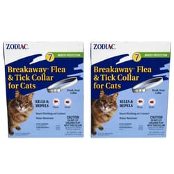 Zodiac Breakaway Flea & Tick Collar for Cats 7 Month Supply - Pack of 2