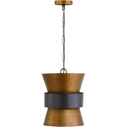 Capital Lighting Fixture Company Capital Lighting 330416PZ Loren Industrial Metal Hourglass Pendant, 1-Light 100 Watts, 17