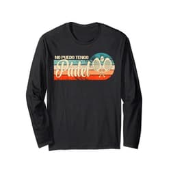 Ropa de pádel con un dicho gracioso divertido Vintage Padel Racket no puedo tengo pádel Sarcastic Padel Long Sleeve T-Shirt